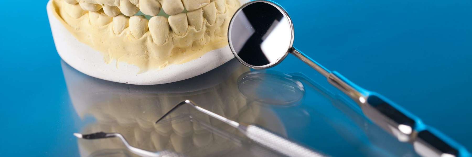 teeth and dental instruments 