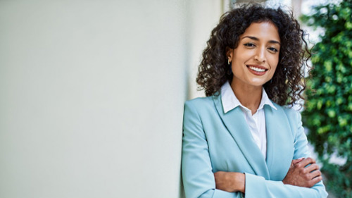 hamlin business woman smiling