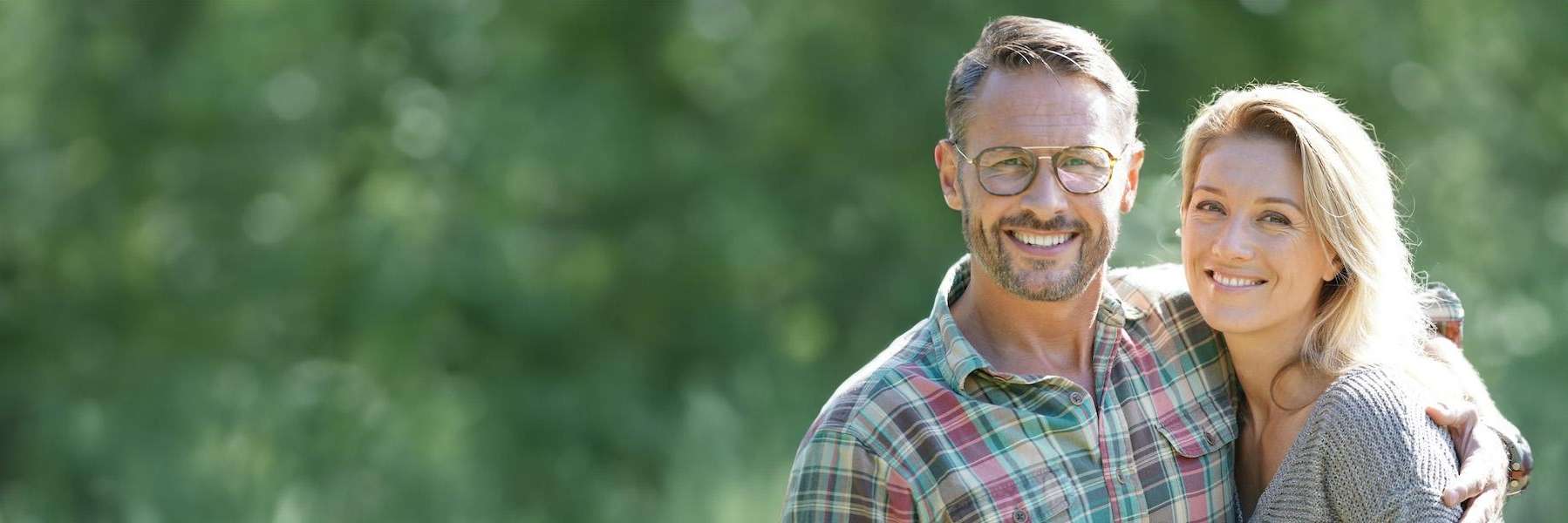 man and woman smiling in brockport ny